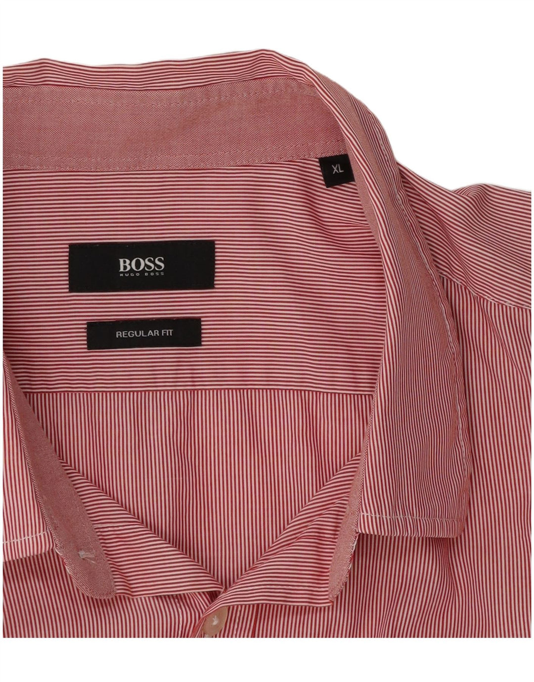 Męska koszula o regularnym kroju Hugo Boss XL w czerwone prążki
