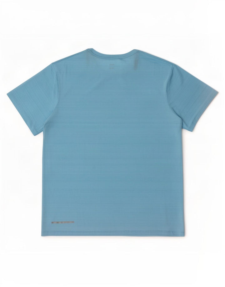 Męski T-shirt Nike Dri Fit, duży, niebieski, poliestrowy w prążki