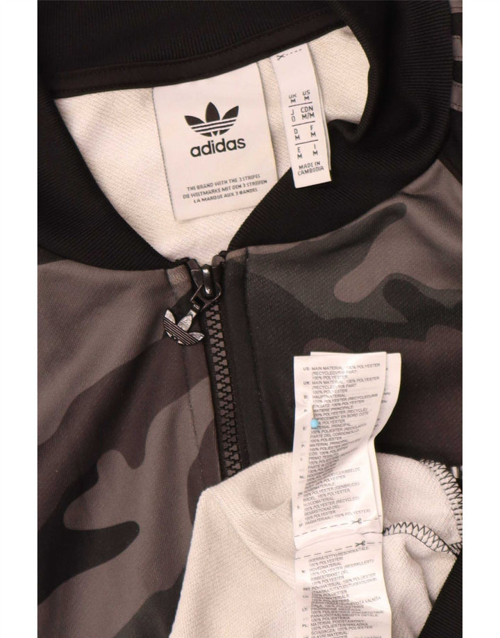 Adidas Męska bluza dresowa Top Jacket Medium Grey Camouflage Polyester Sports