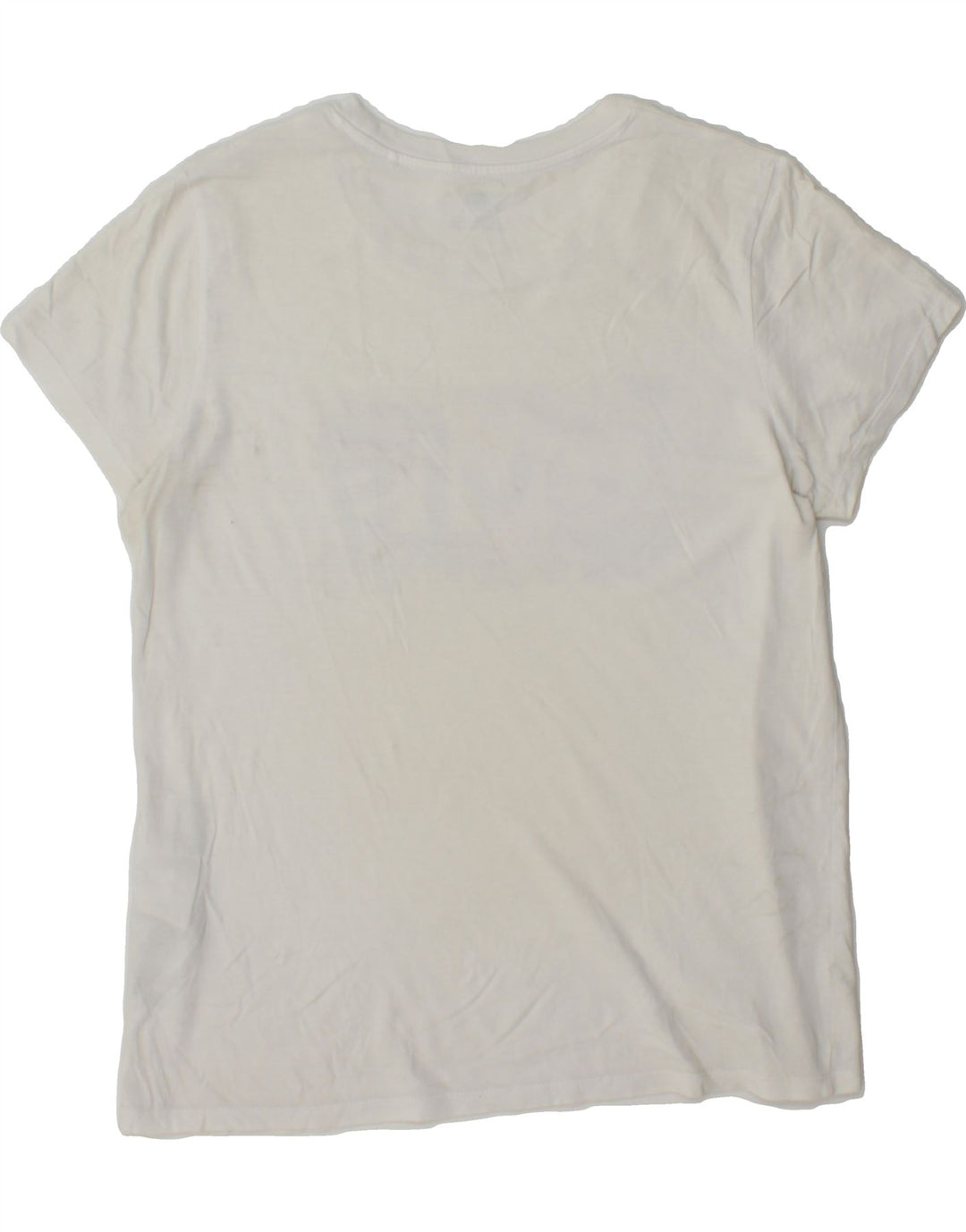 LEVI'S Womens Graphic T-Shirt Top UK 16 Medium White Vintage Levi's and Second-Hand Levi's from Messina Hembry 