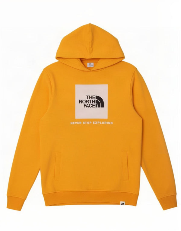 Dziewczęcy sweter z kapturem The North Face z grafiką, 14-15 lat, XL, żółty, bawełniany