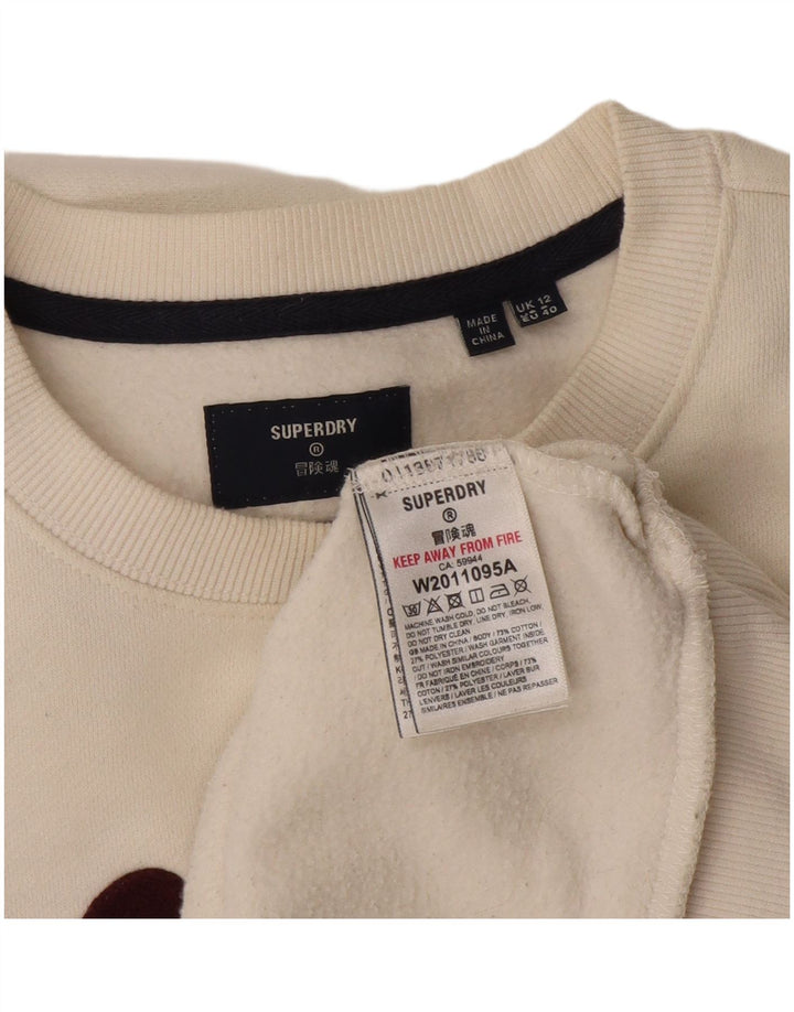 Damski sweter oversize Superdry Graphic UK 12, średni biały