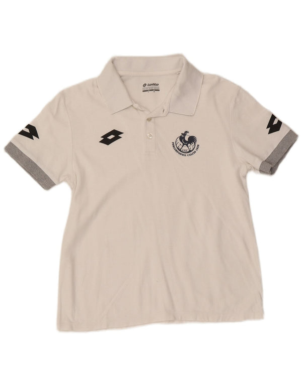 Lotto Mens Graphic Polo Shirt Medium White