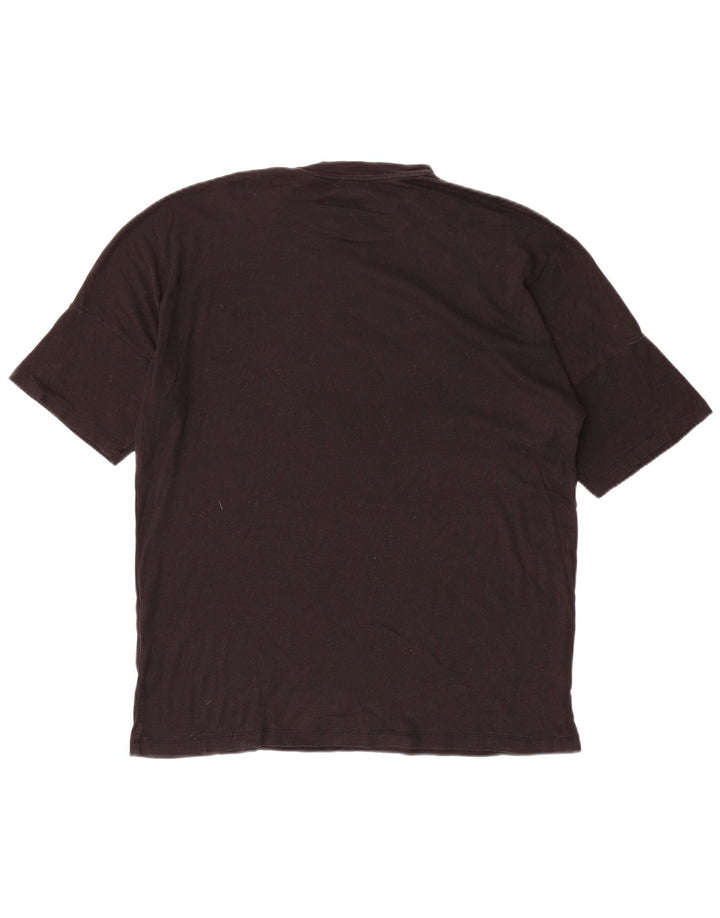 Cos Męski T-shirt Top Średni Czarny Bawełniany