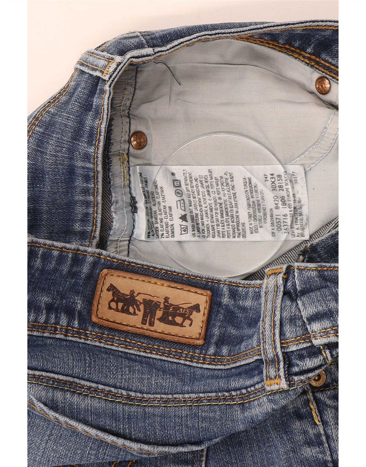 Damskie jeansy Levi's 571 Slim W30 L31 Niebieskie bawełniane