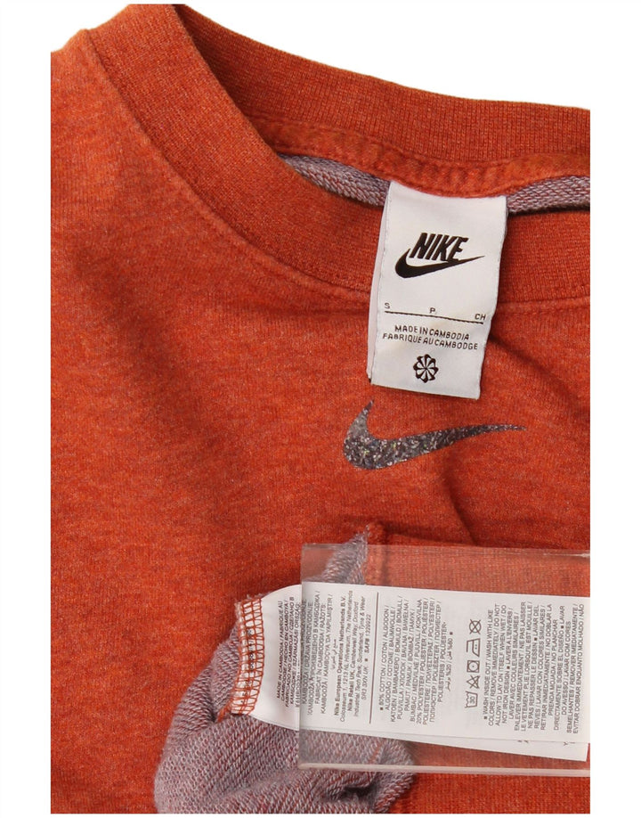 Damska bluza dresowa Nike Crop Oversize UK 10, mała, pomarańczowa, bawełniana