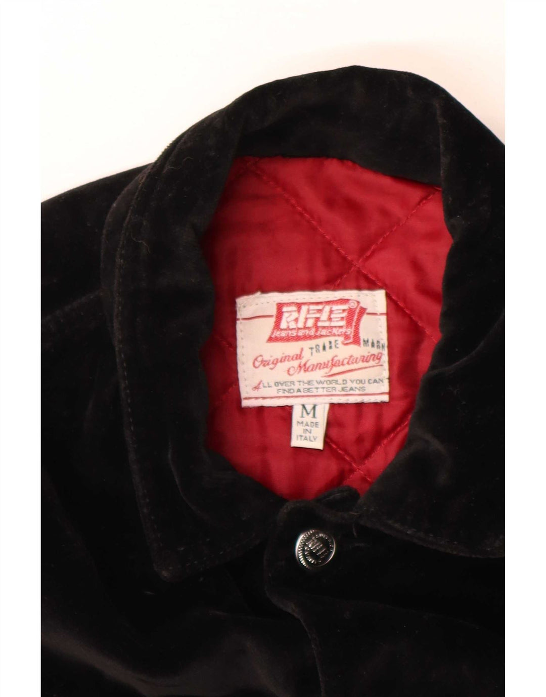 Kurtka damska Rifle Crop Velvet Bomber UK 12, średnia czarna bawełna