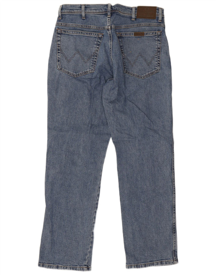 Męskie jeansy Wrangler o prostym kroju W34 L30, niebieskie, bawełniane
