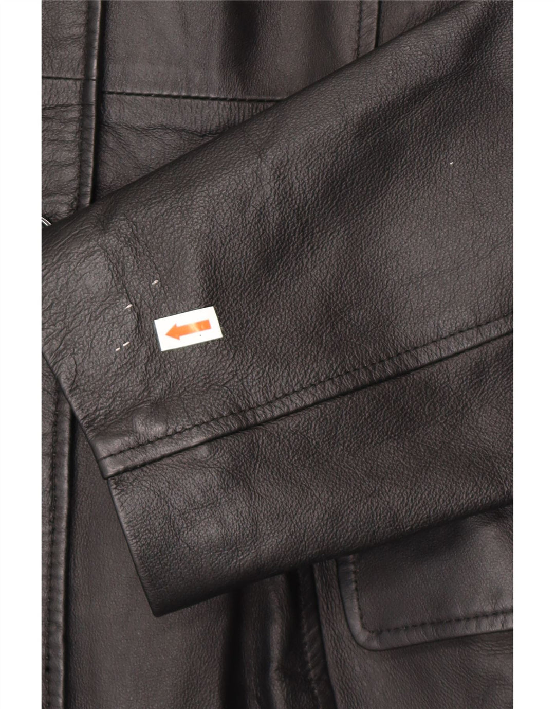 Damski płaszcz skórzany CAPELLE UK 12, średnia czarna skóra