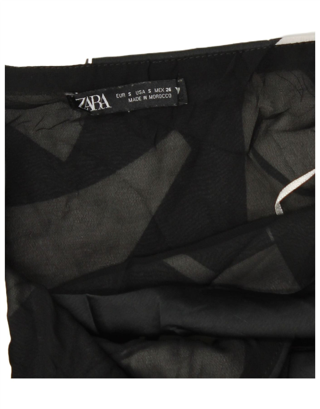 Damska mini sukienka Zara UK 8, mała, czarna, geometryczna