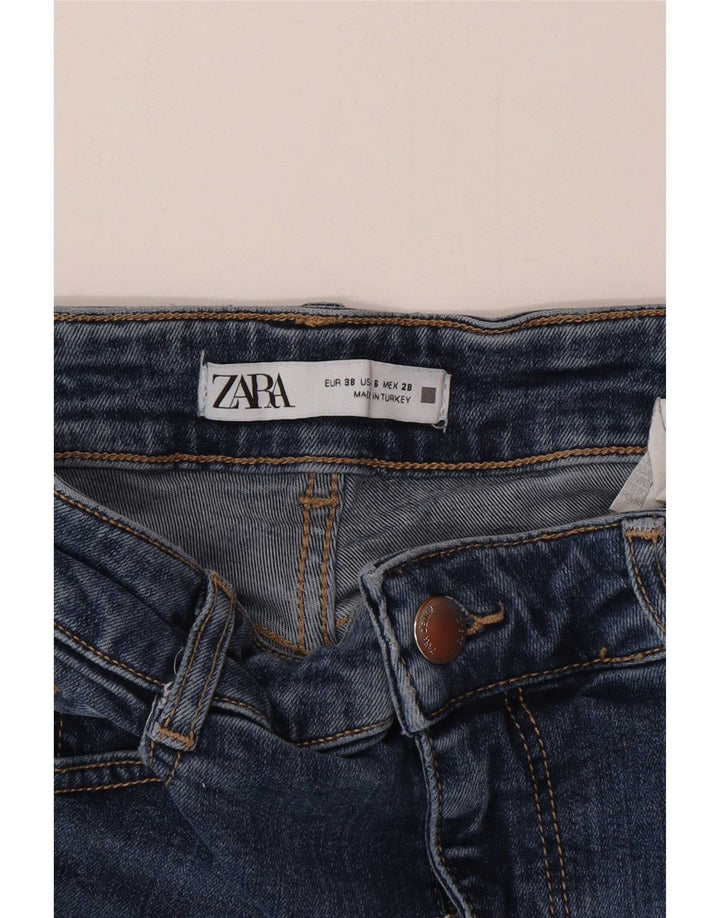 Damskie jeansy rozkloszowane Zara EU 38 Small W28 L32 Niebieskie bawełniane