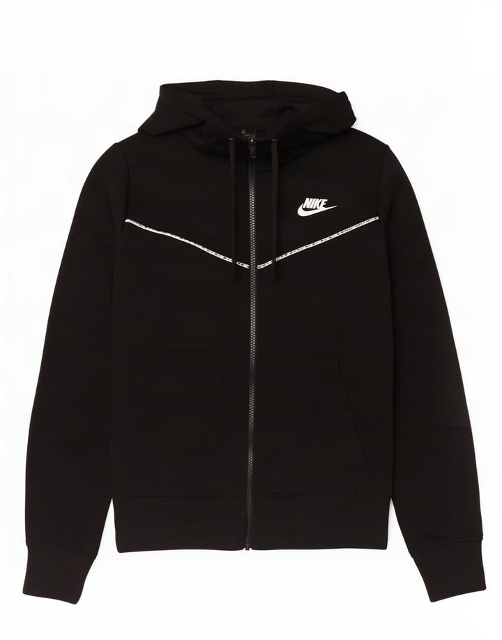 Męska kurtka dresowa z kapturem Nike, mała, czarna, poliestrowa