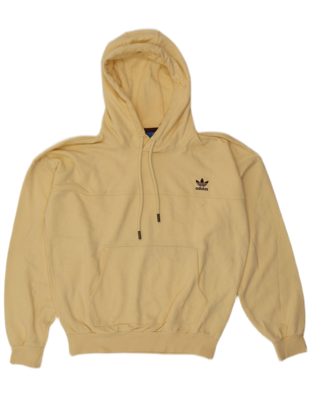 Damska bluza z kapturem Adidas Oversized UK 14 Średnia żółta bawełna