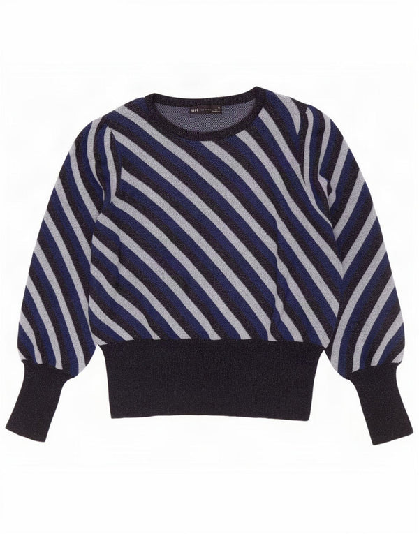 Marks & Spencer Damski sweter z dekoltem w łódkę, UK 16, duży, granatowy