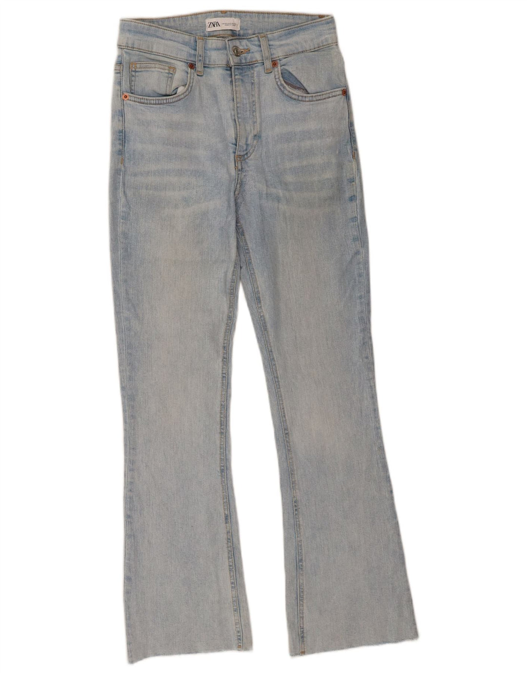 Damskie jeansy rozkloszowane Zara EU 38 Small W28 L27 Niebieskie
