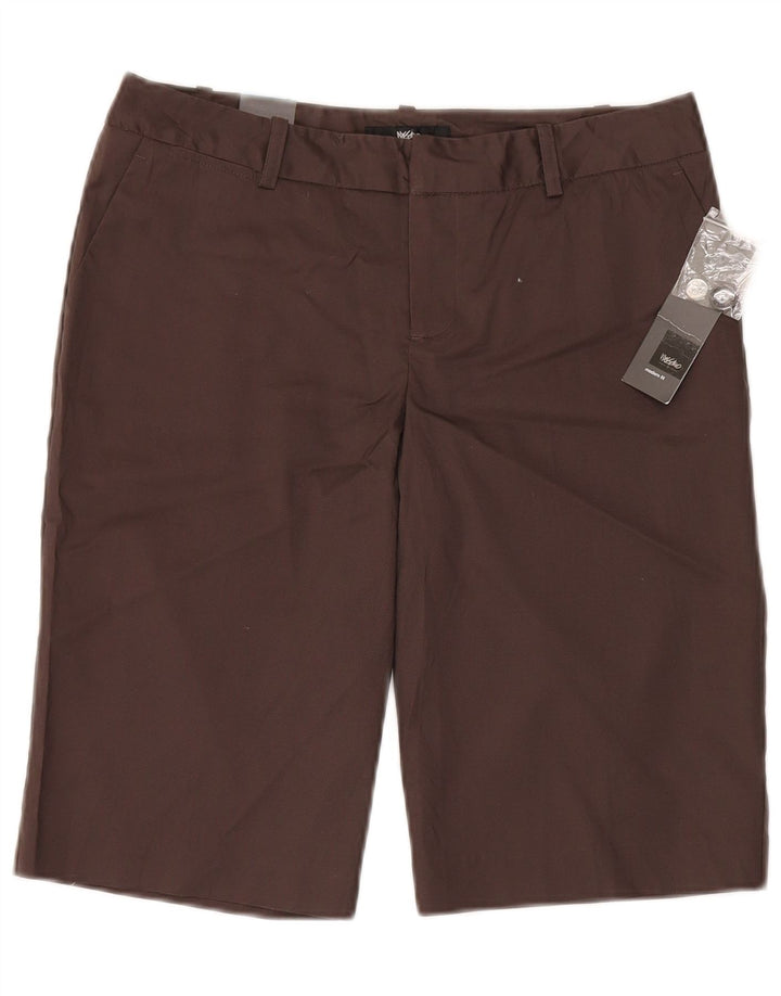 Damskie spodenki Mossimo ze stretchem W32, duże, brązowe, bawełniane