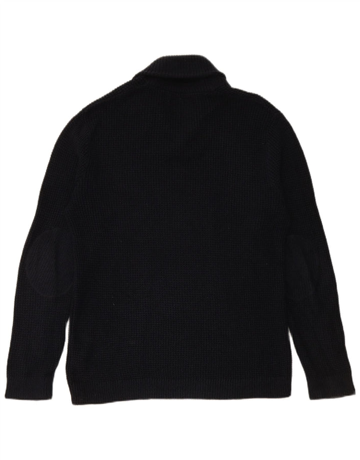 JACK & JONES Męski sweter z szalowym dekoltem XL, granatowy, bawełniany