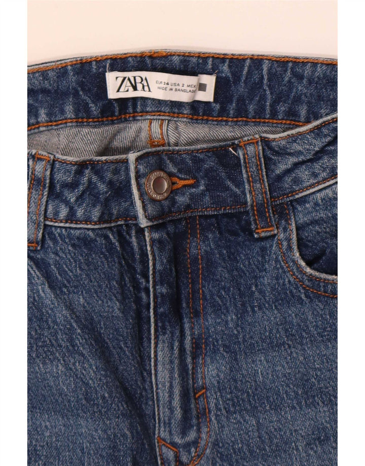 Damskie jeansy rozkloszowane Zara EU 34 2XS W24 L34 Niebieskie