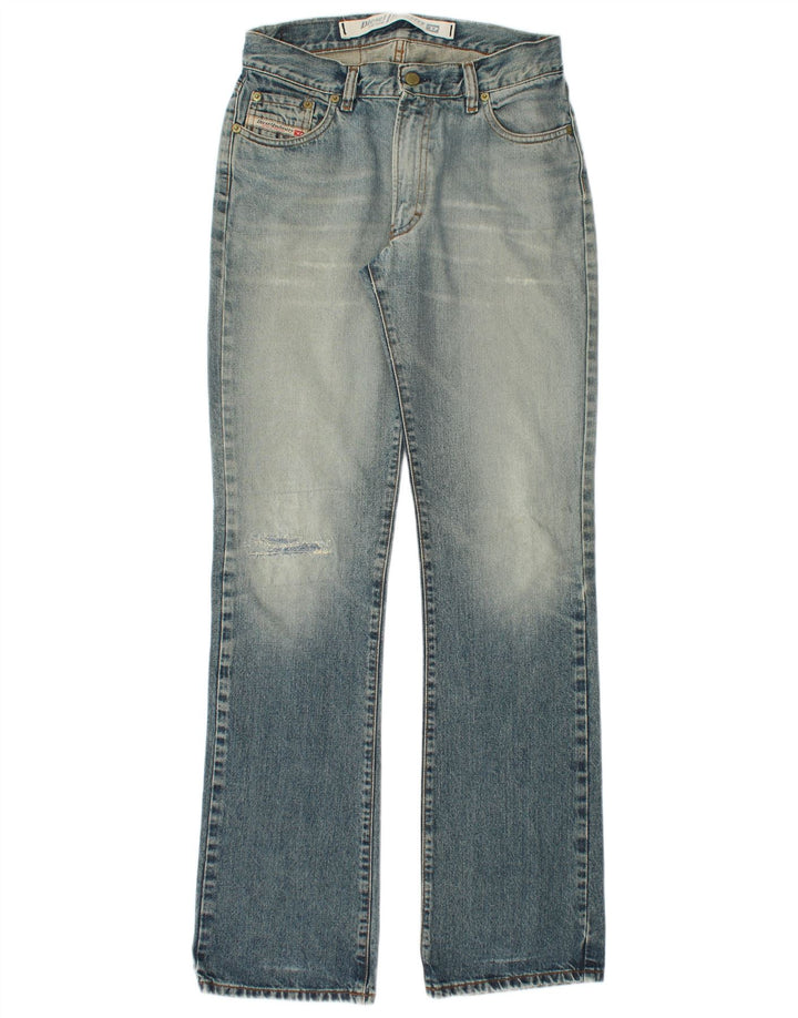 Damskie jeansy Diesel w trudnej sytuacji Bootcut W30 L34, niebieska bawełna