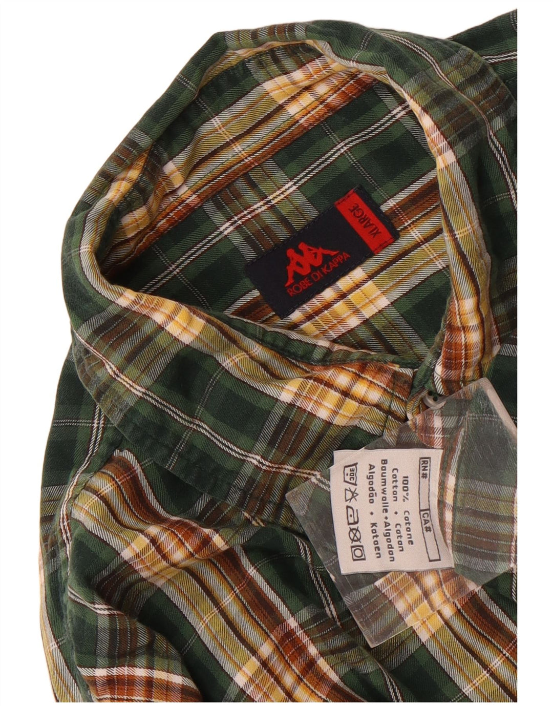 Męska koszula flanelowa Kappa XL, bawełniana w zieloną kratkę