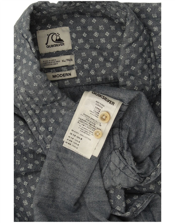 Nowoczesna koszula męska QUIKSILVER XL, bawełniana w granatowe cętki