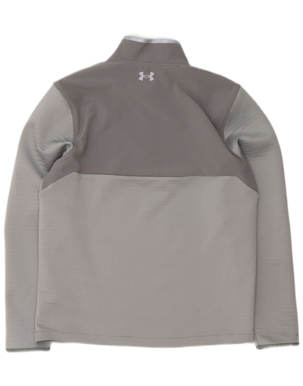 Męski sweter dresowy Under Armour, duży, szary, sportowy z blokami kolorów