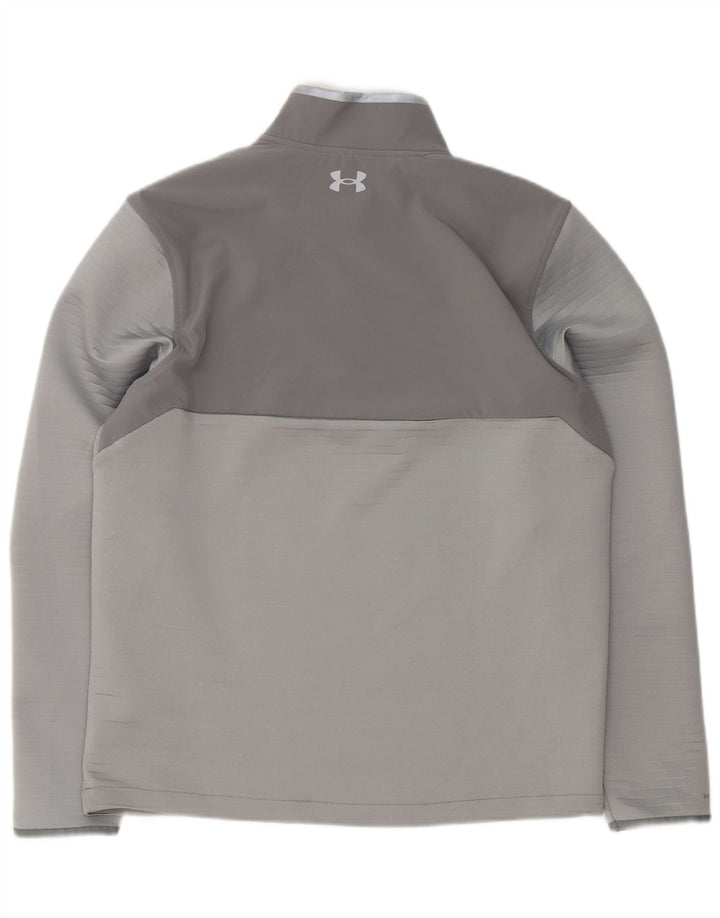 Męski sweter dresowy Under Armour, duży, szary, sportowy z blokami kolorów