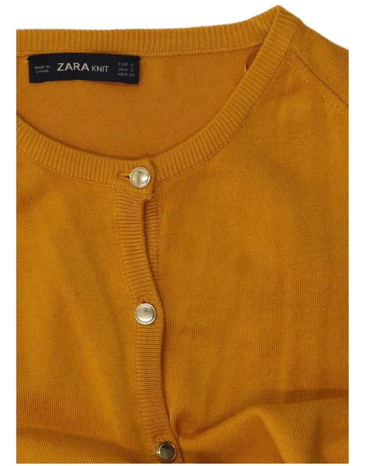Sweter damski ZARA Cardigan UK 10, mały, żółty
