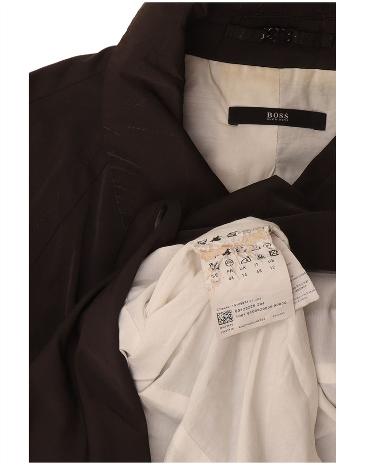 Damski trencz Hugo Boss UK 14, średni szary poliester