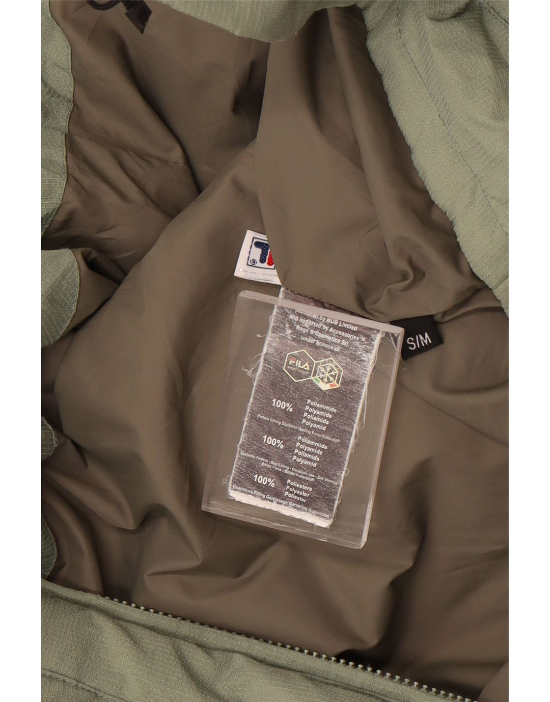 Męska ocieplana kurtka z kapturem Fila UK 36 Small Green Polyester