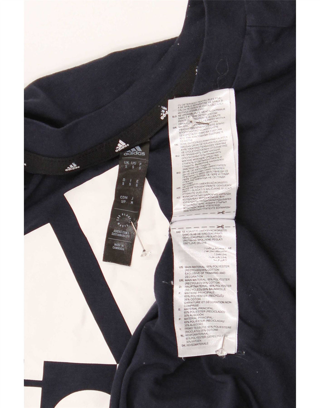 Męska koszulka z grafiką Adidas Aeroready Top, mała, granatowa, z poliestru