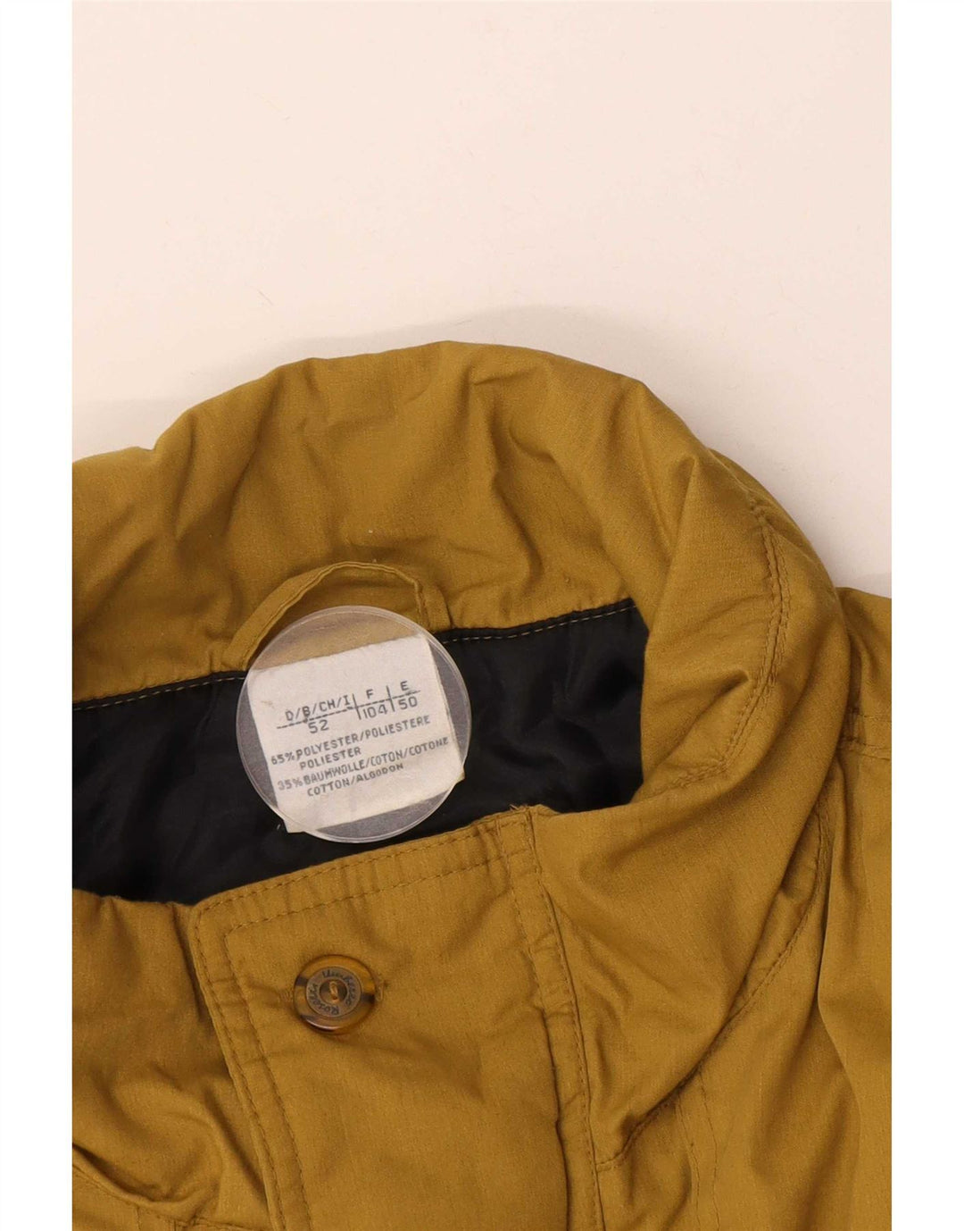 Vintage męska kurtka użytkowa IT 52 XL, żółty poliester