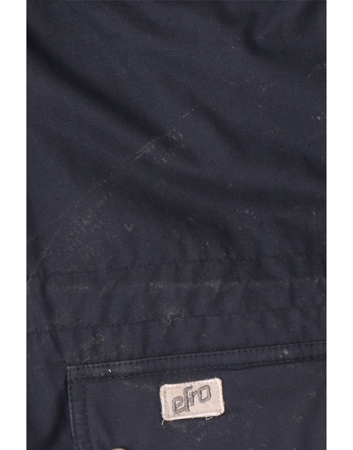 VINTAGE Mens Windbreaker Jacket IT 56/58 XL Navy Blue Cotton Vintage Vintage and Second-Hand Vintage from Messina Hembry 