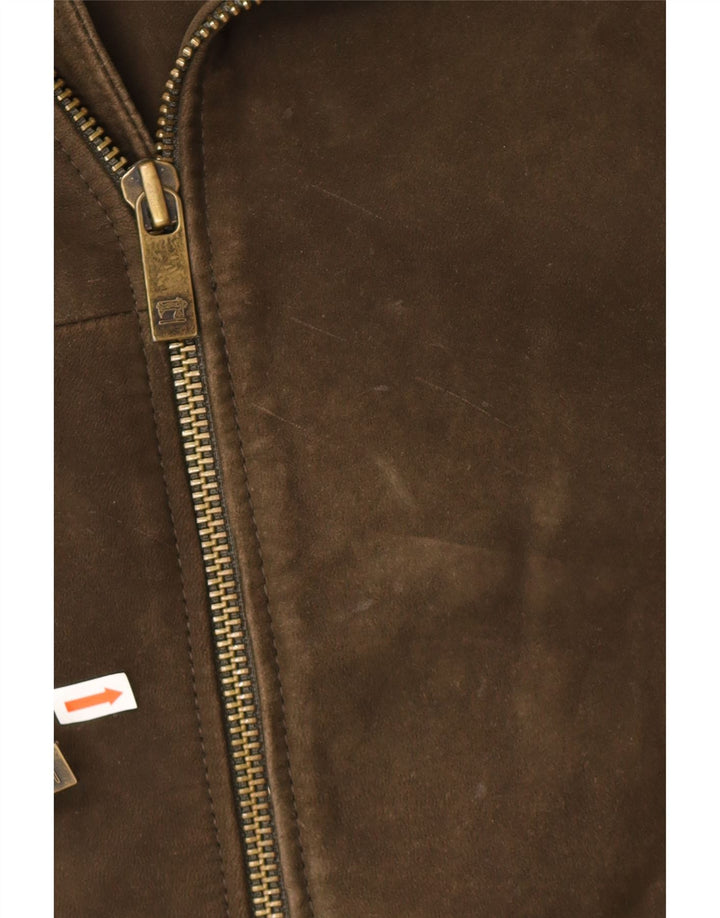 Zamszowa kurtka męska Scotch & Soda UK 40, duża, ze skóry khaki