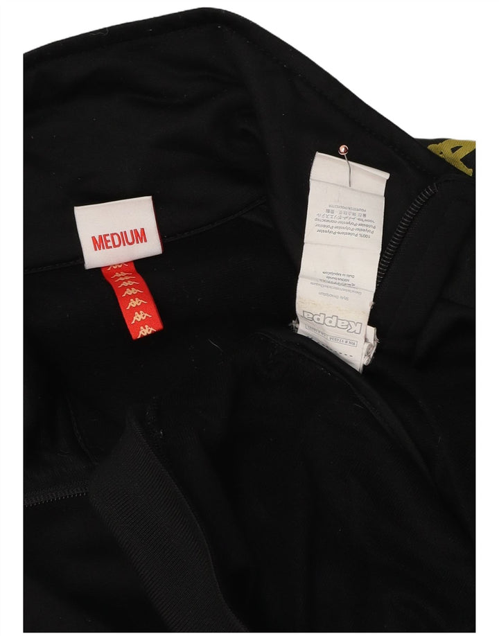 Męska kurtka dresowa Kappa z grafiką, średni czarny poliester