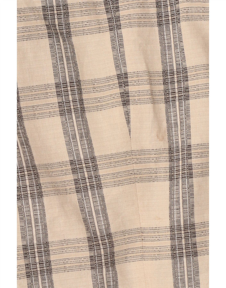 Męska marynarka z podwójnymi piersiami Zara UK 38 Średni beżowy octan w kratkę