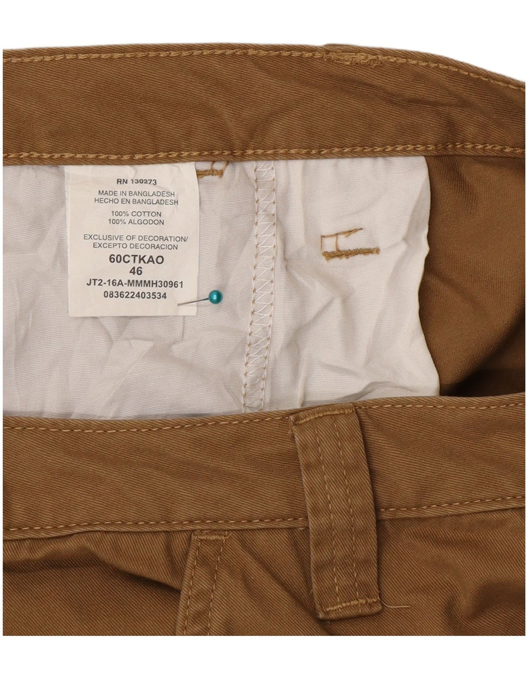 Męskie spodenki cargo Wrangler W46 3XL beżowa bawełna