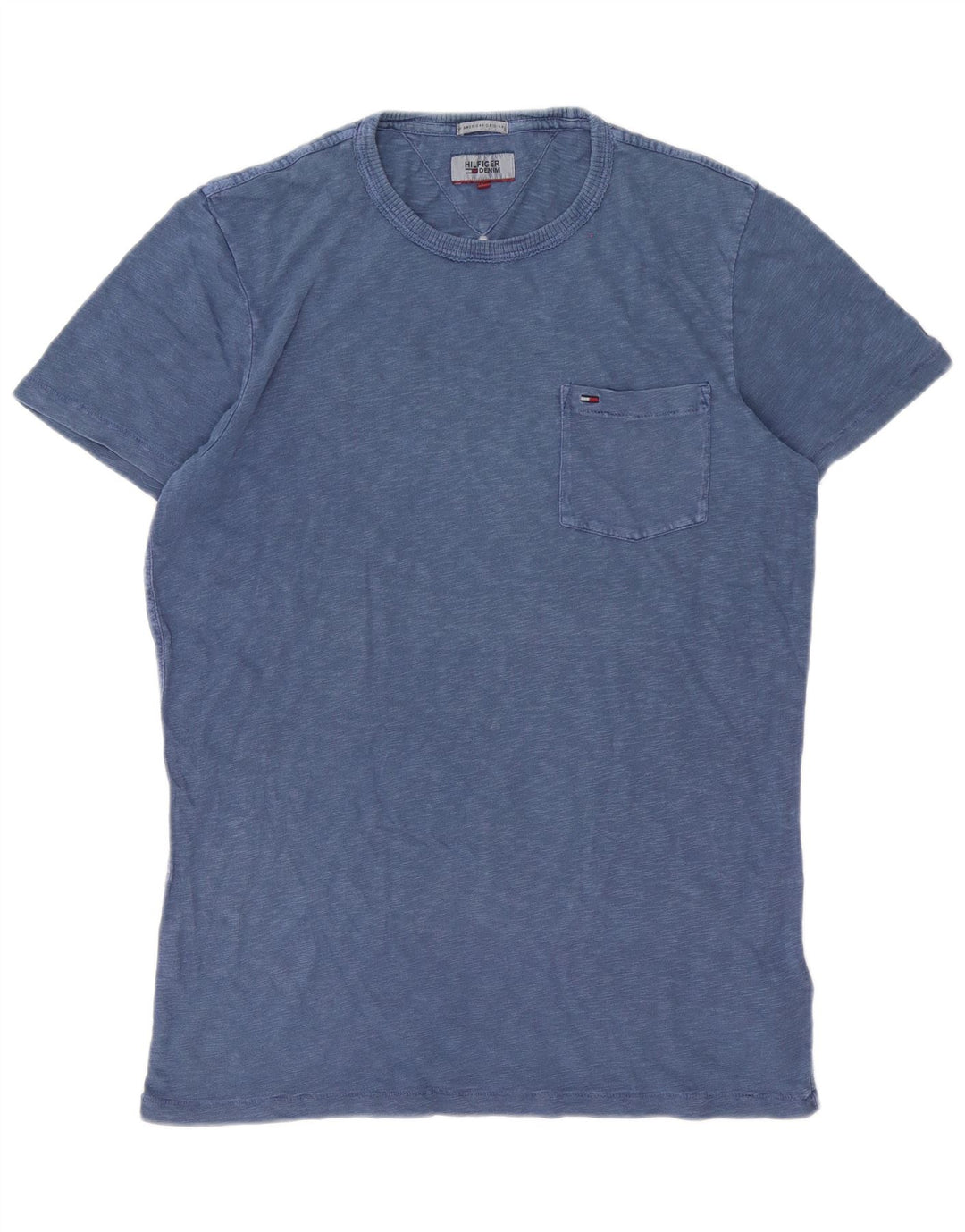 T-shirt męski Tommy Hilfiger, duży, niebieski, bawełniany
