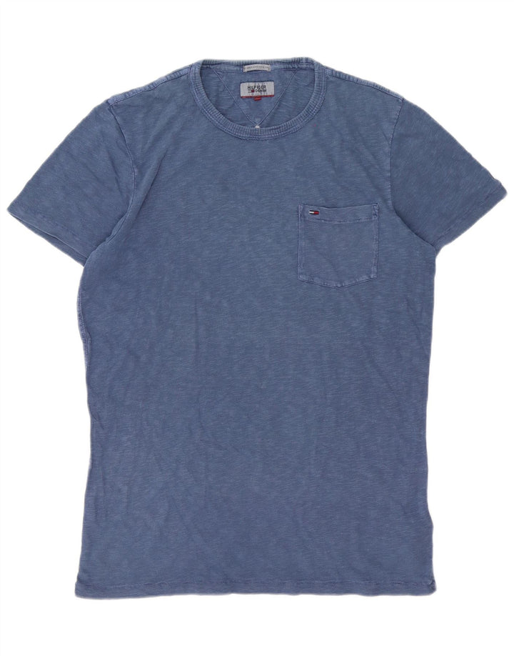 T-shirt męski Tommy Hilfiger, duży, niebieski, bawełniany