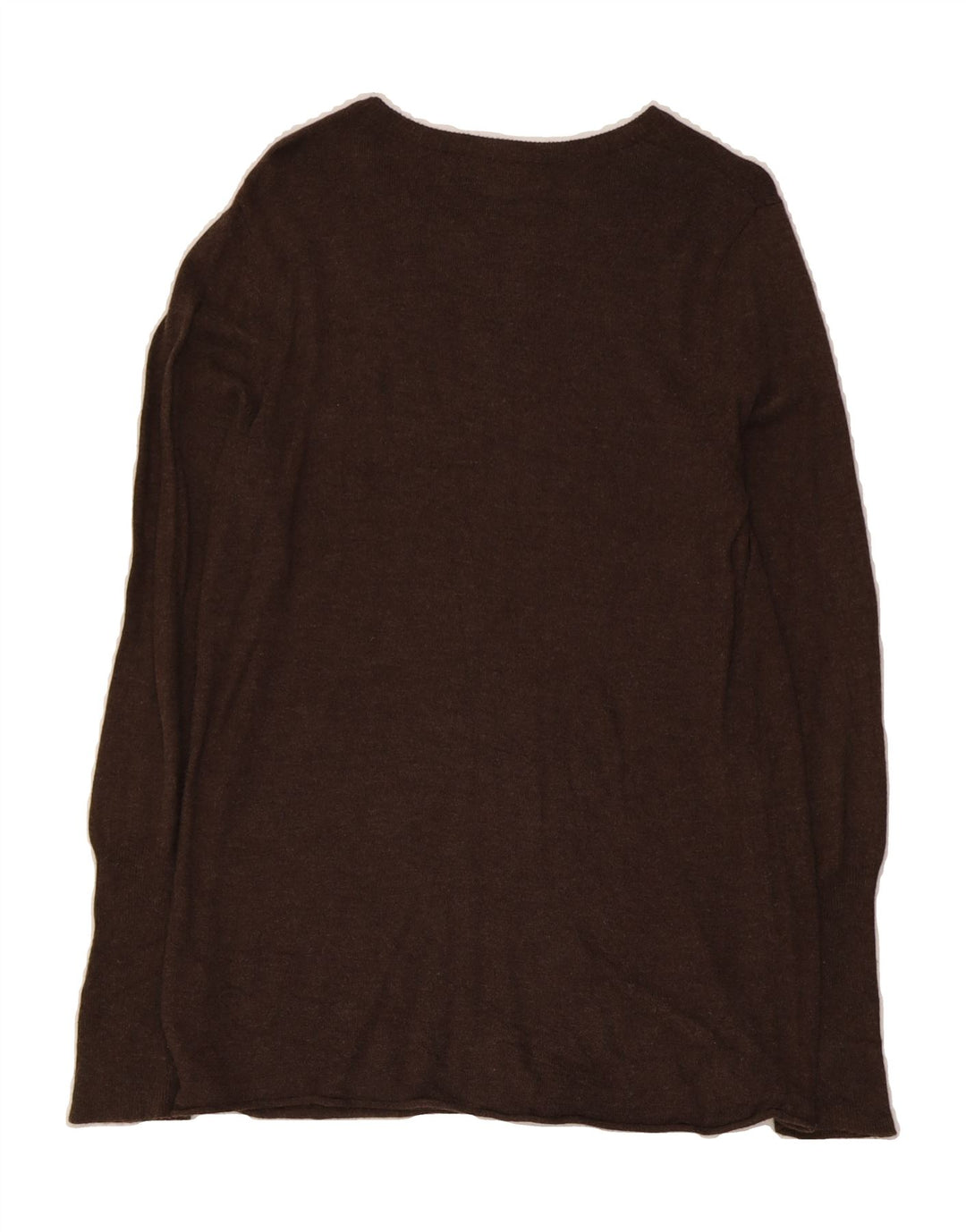 MOSSIMO Womens Boat Neck Jumper Sweater UK 14 Large Brown Nylon Vintage Mossimo and Second-Hand Mossimo from Messina Hembry 