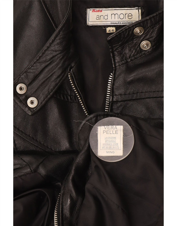 Damska kurtka skórzana Bata and More IT 44 Średnia czarna skóra