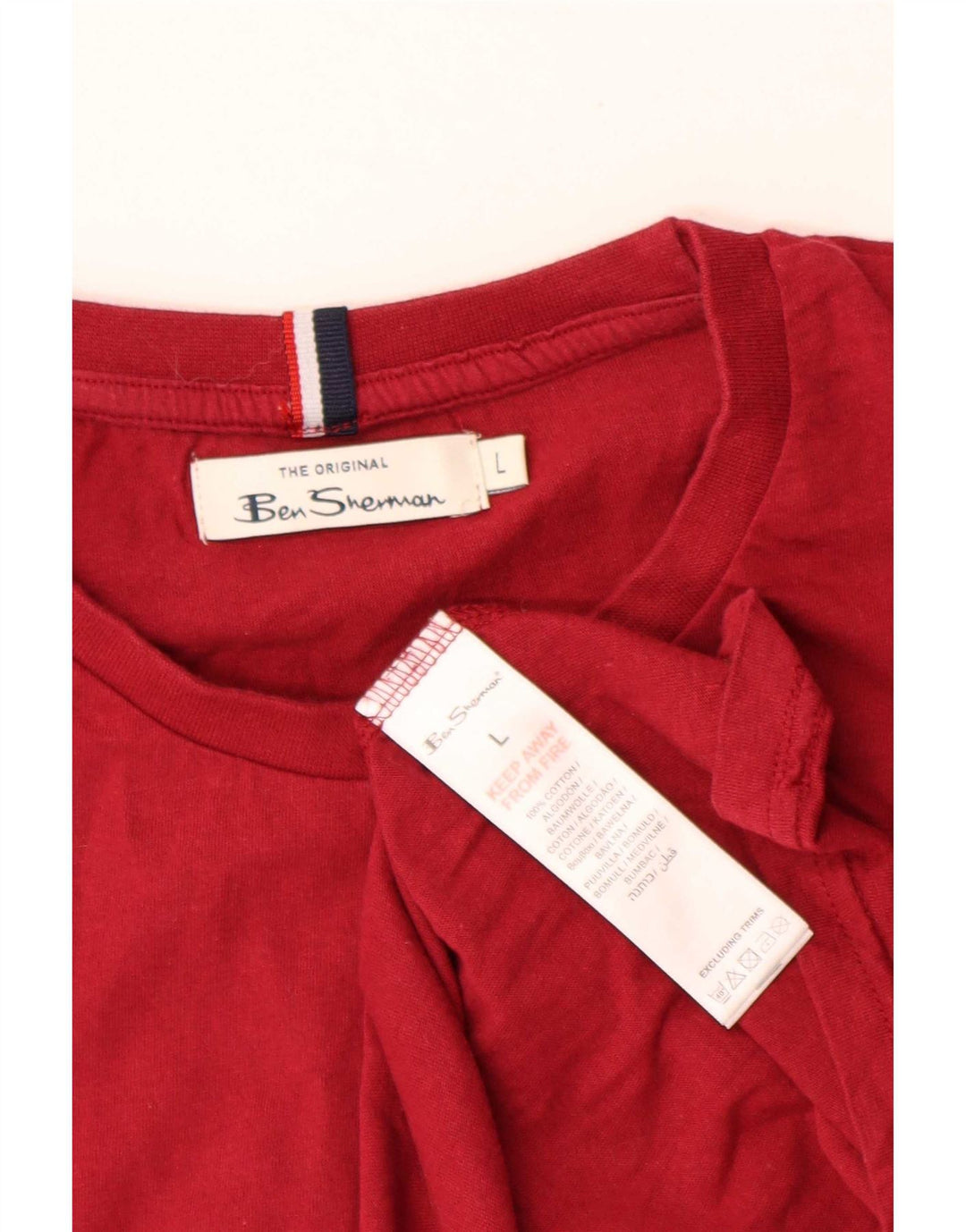 T-shirt męski Ben Sherman, duży, czerwony, bawełniany