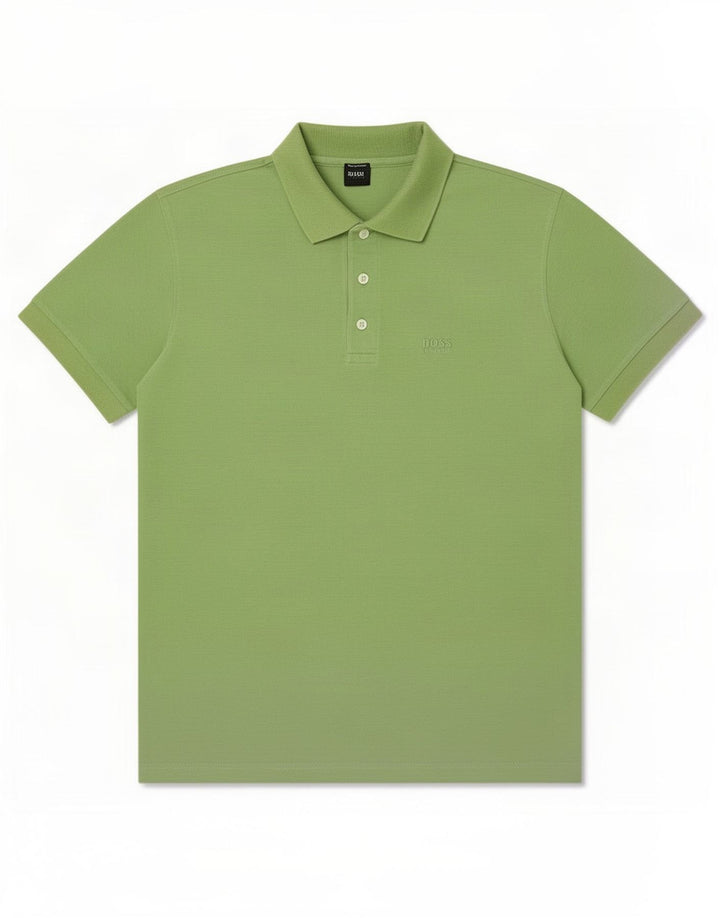 Męska koszulka polo Hugo Boss, średnia zielona bawełna