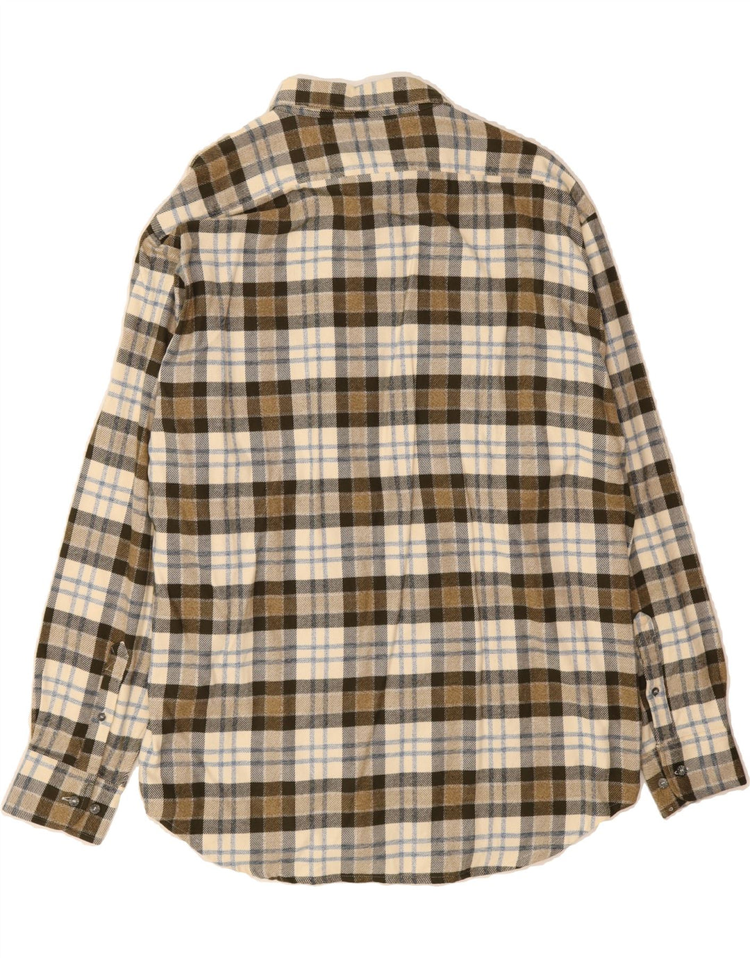 HENRI LLOYD Mens Flannel Shirt XL Brown Check Cotton Vintage Henri Lloyd and Second-Hand Henri Lloyd from Messina Hembry 