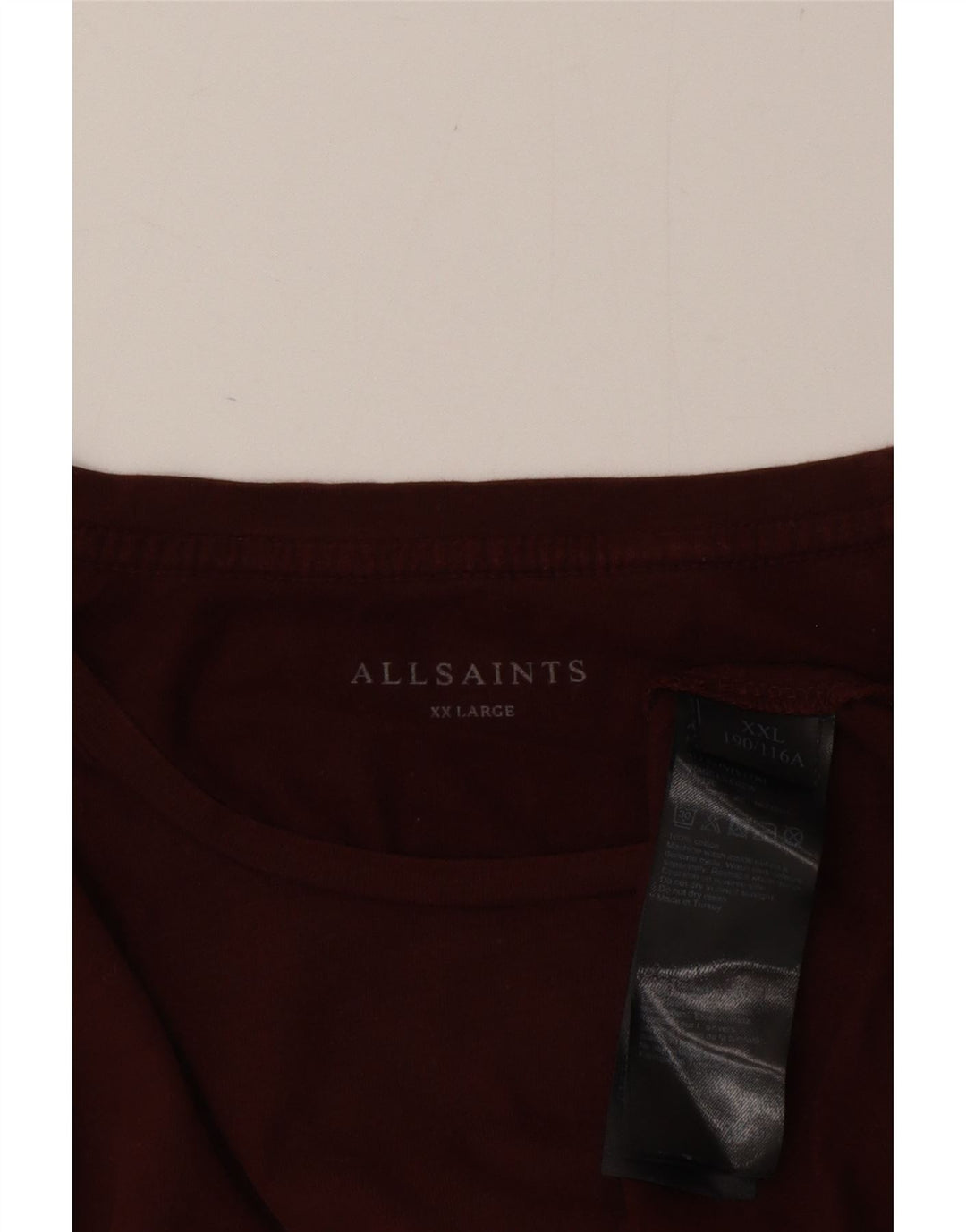 Męski top All Saints z długim rękawem 2XL, brązowa, bawełniana