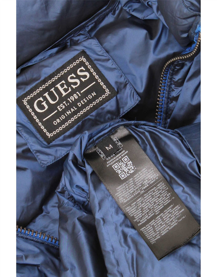 Męska ocieplana kurtka Guess UK 38 Średni granatowy poliamid