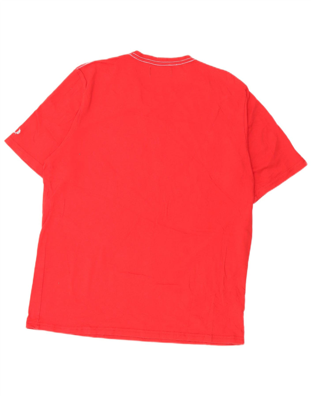 Męski T-shirt z grafiką Fred Perry, duży, czerwony, bawełniany