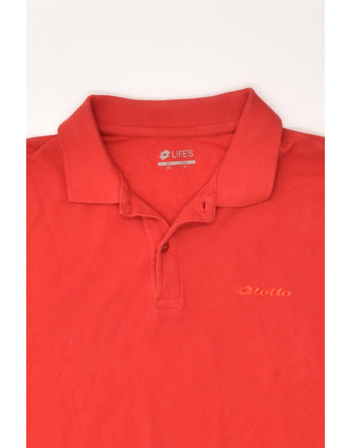 LOTTO Mens Polo Shirt 2XL Red | Vintage Lotto | Thrift | Second-Hand Lotto | Used Clothing | Messina Hembry 