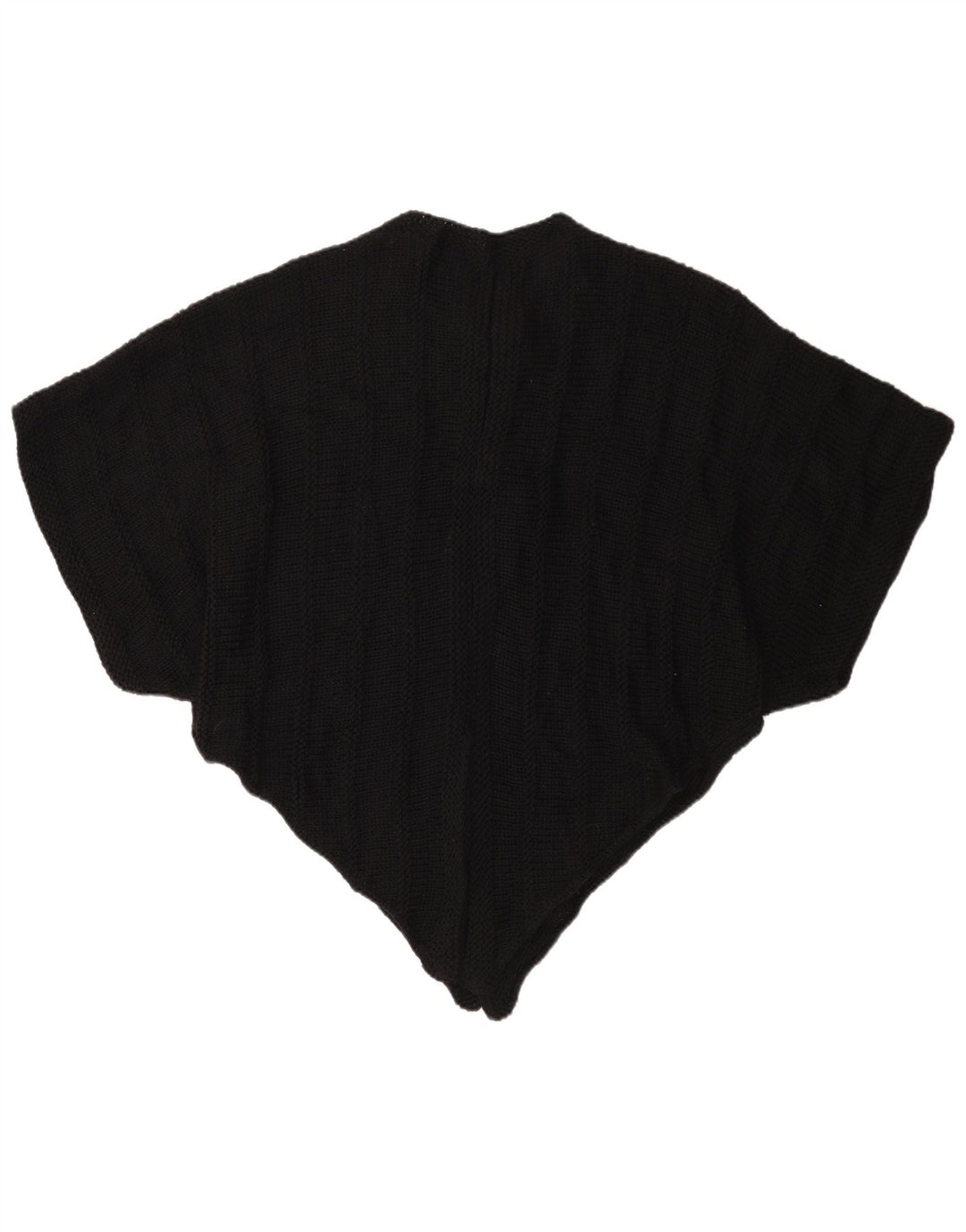Vintage damski asymetryczny sweter poncho w jednym rozmiarze, czarny