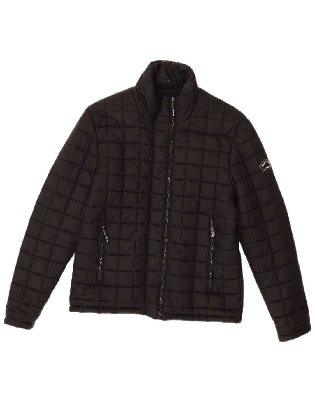 Męska ocieplana kurtka Superdry UK 40, duża, czarna, nylonowa